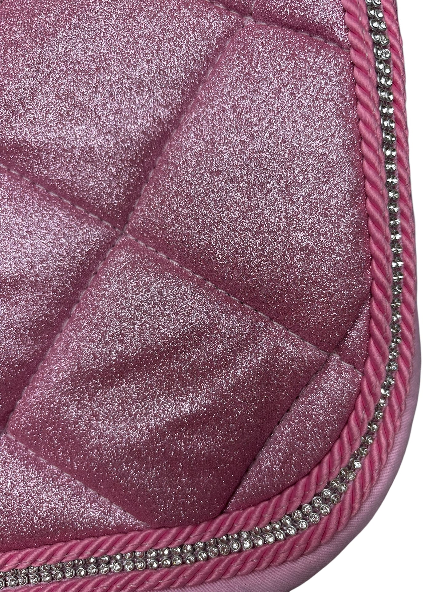 š Pink Glitter & Rhinestone Saddle Pad ā Glam Equestrian Style | Small Town Girl