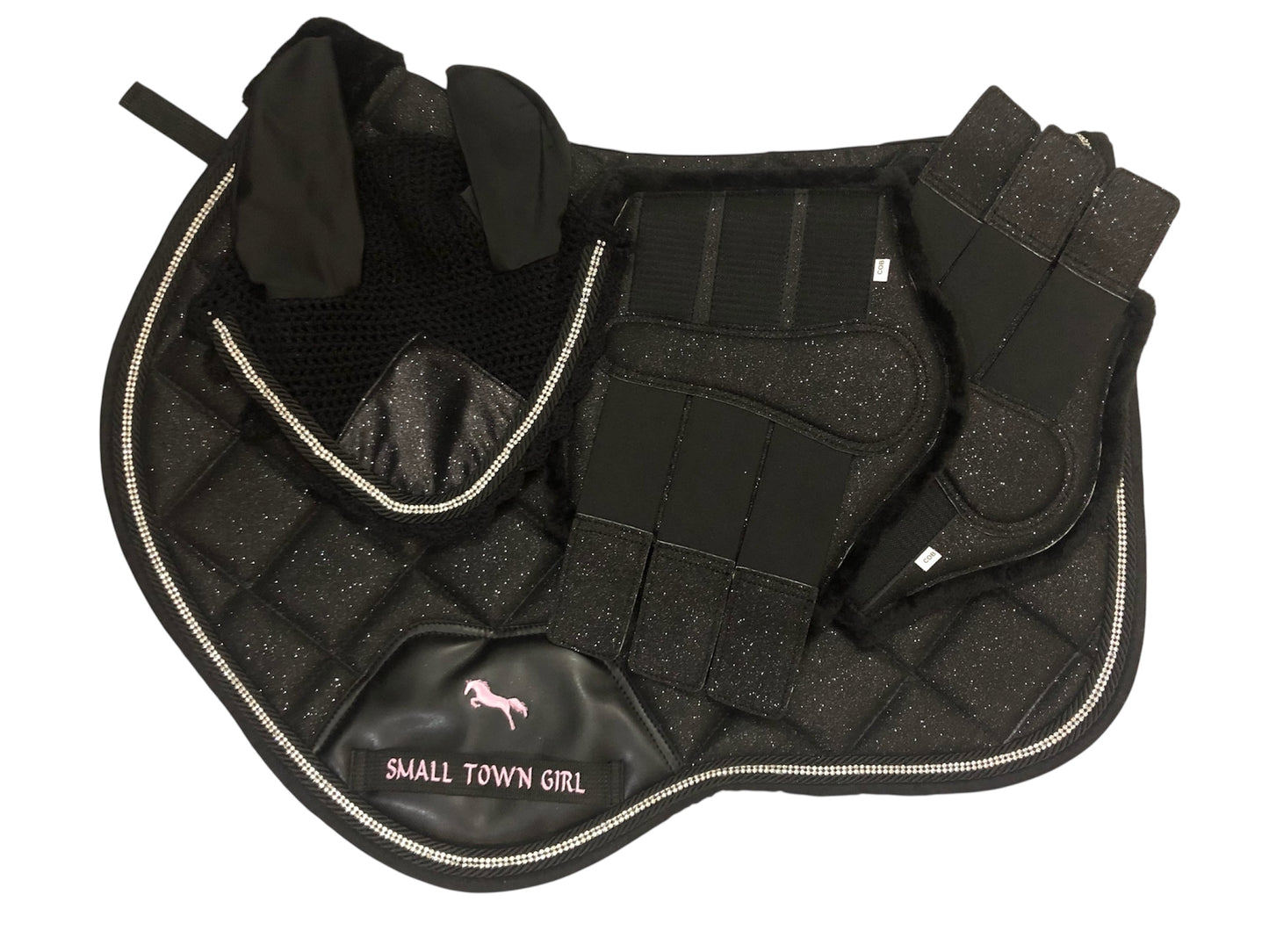 š Black Glitter Brushing Boots with Faux Fleece | Small Town Girl