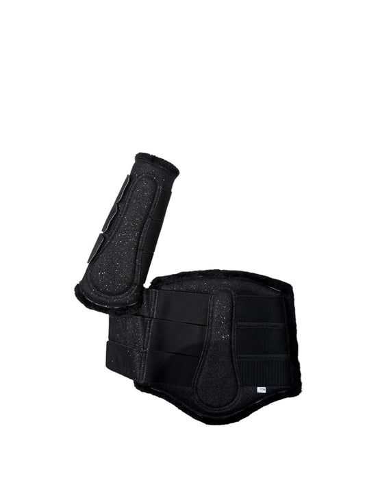 π Black Glitter Brushing Boots with Faux Fleece | Small Town Girl