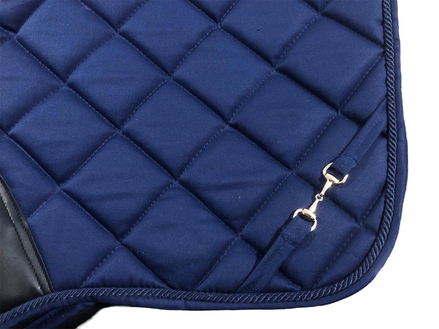 ๐ Equestrian Navy Quilted Saddle Pad with Gold Bit Detail | Small Town Girl