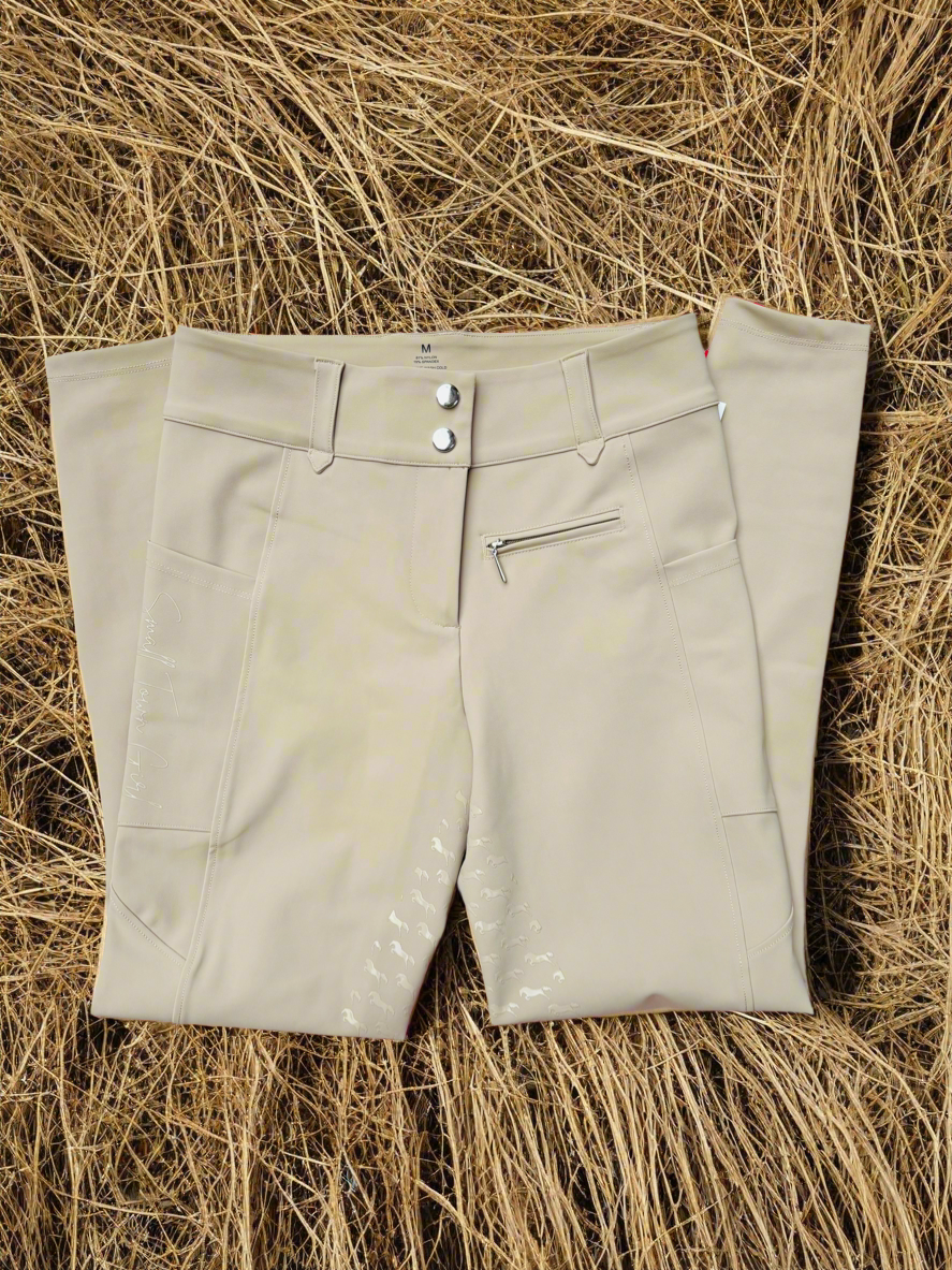 Beige Breeches- Full-seat silicone grip