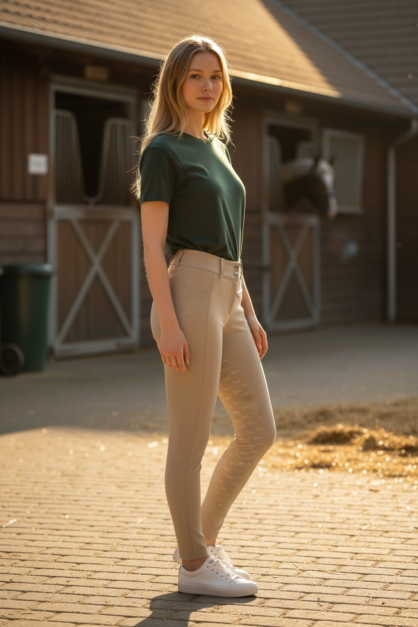 Beige Breeches- Full-seat silicone grip