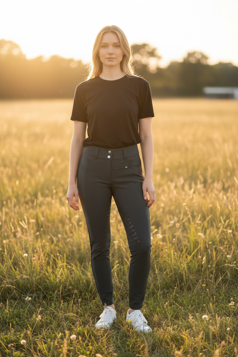 Dark Olive Green Breeches- Full-seat silicone grip