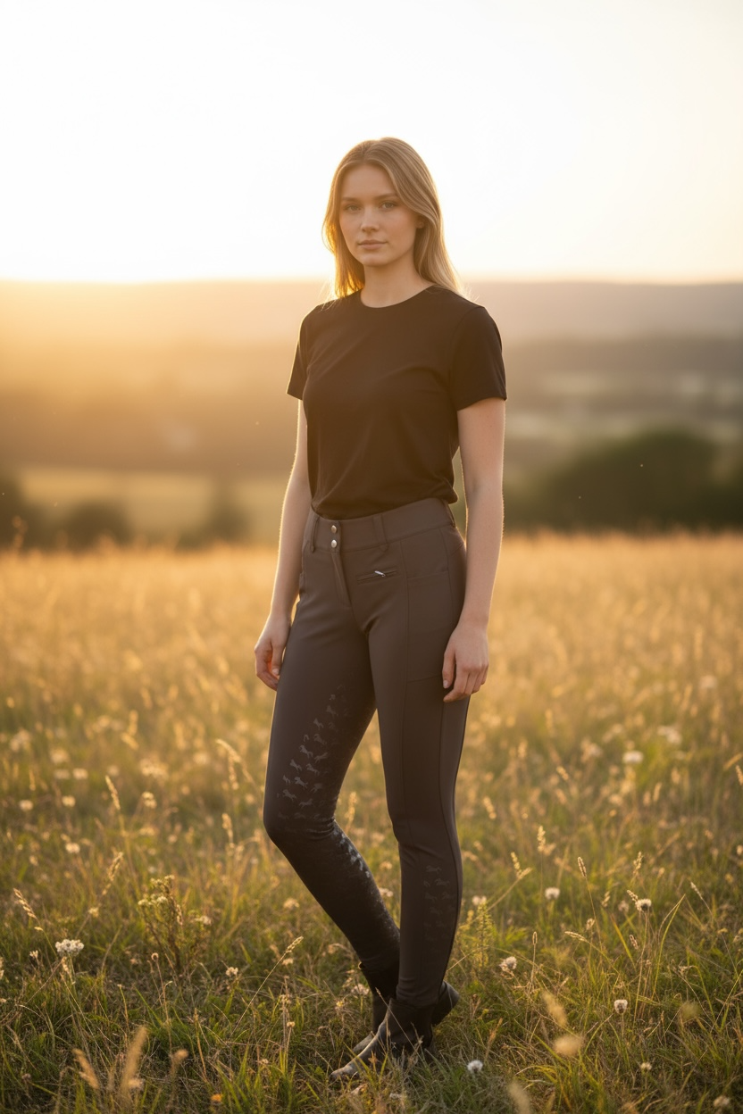 Chocolate Brown Breeches- Full-seat silicone grip