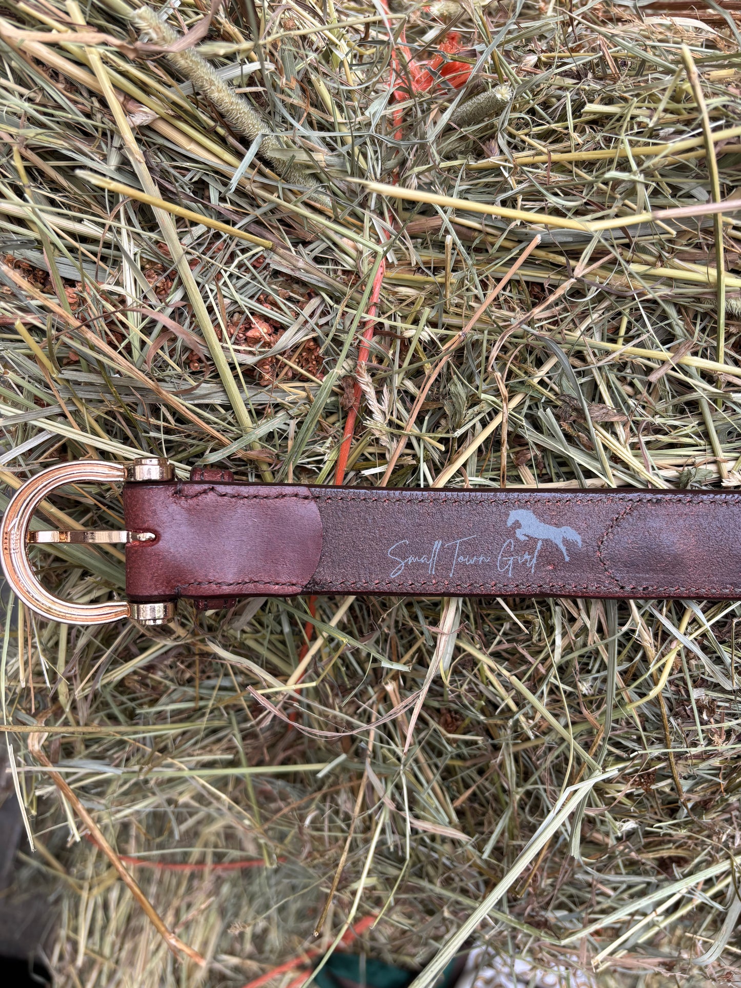 Wellington Belt | Cognac Leather Equestrian Belt with Gold Hardware