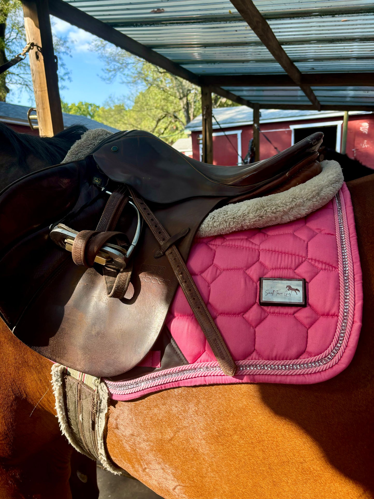 General Purpose/Jump Saddle Pad Pink Bubblegum