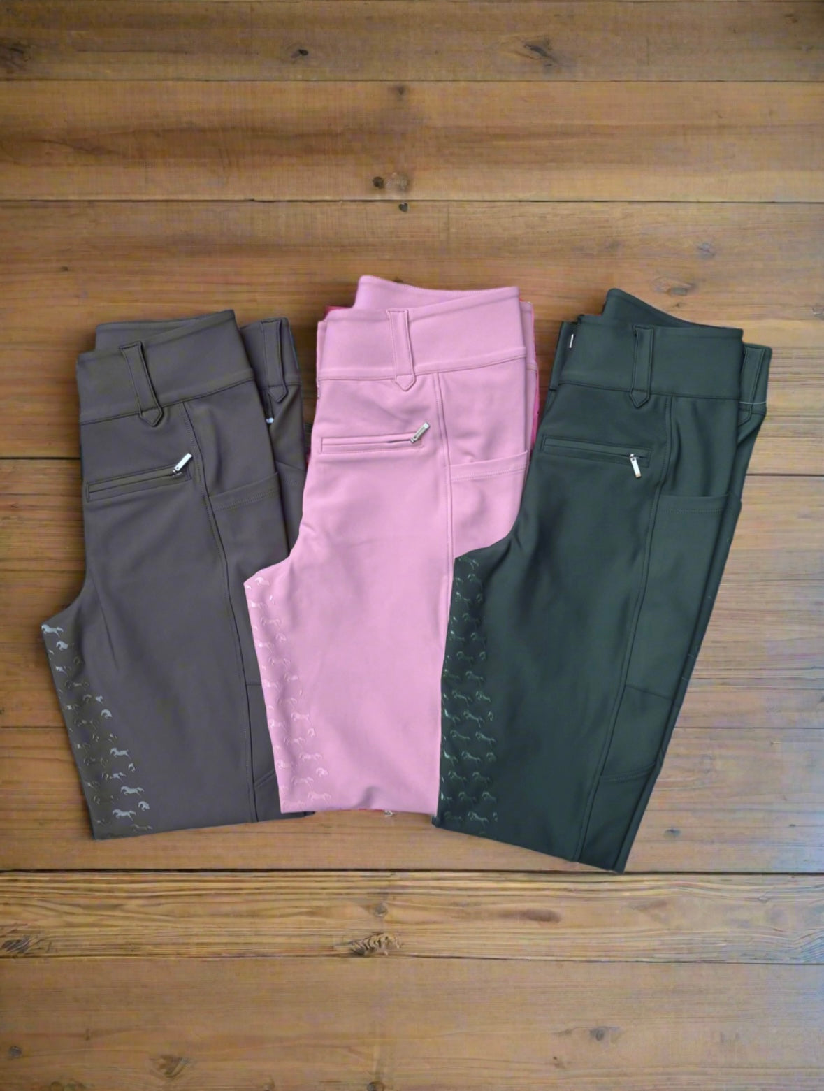 Dark Olive Green Breeches- Full-seat silicone grip