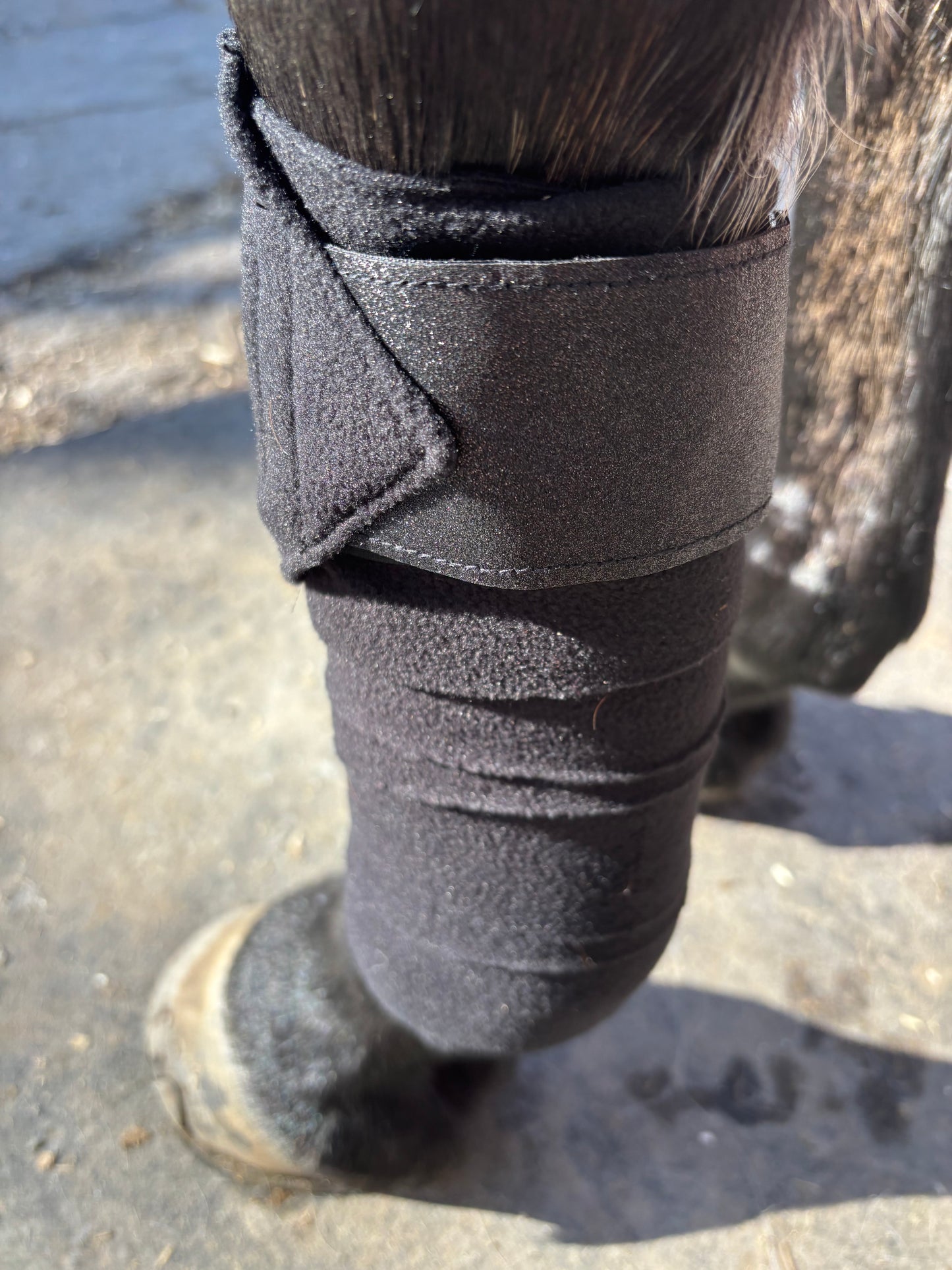 Black on Black glitters polo wraps