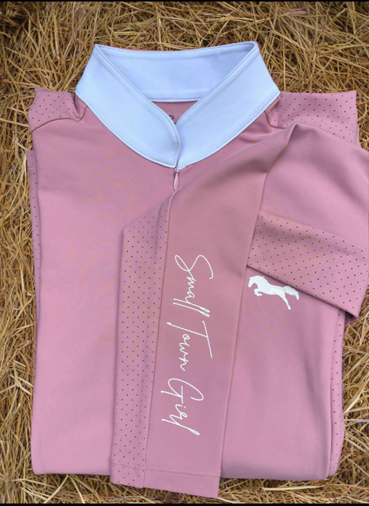 EQUESTRIAN 𝐁𝐀𝐒𝐄 𝐋𝐀𝐘𝐄𝐑 LONG SLEEVE | BABY PINK TECHNICAL STRETCH