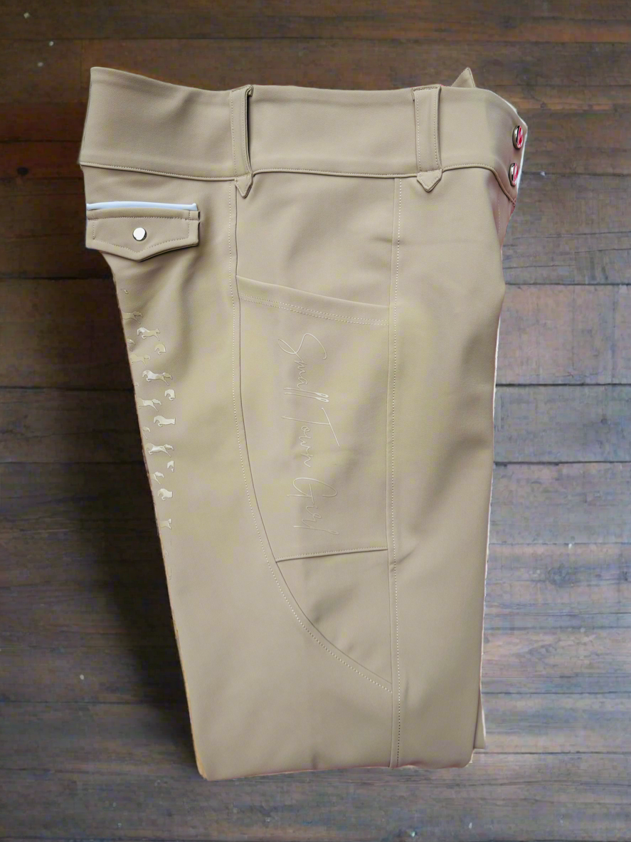 Beige Breeches- Full-seat silicone grip