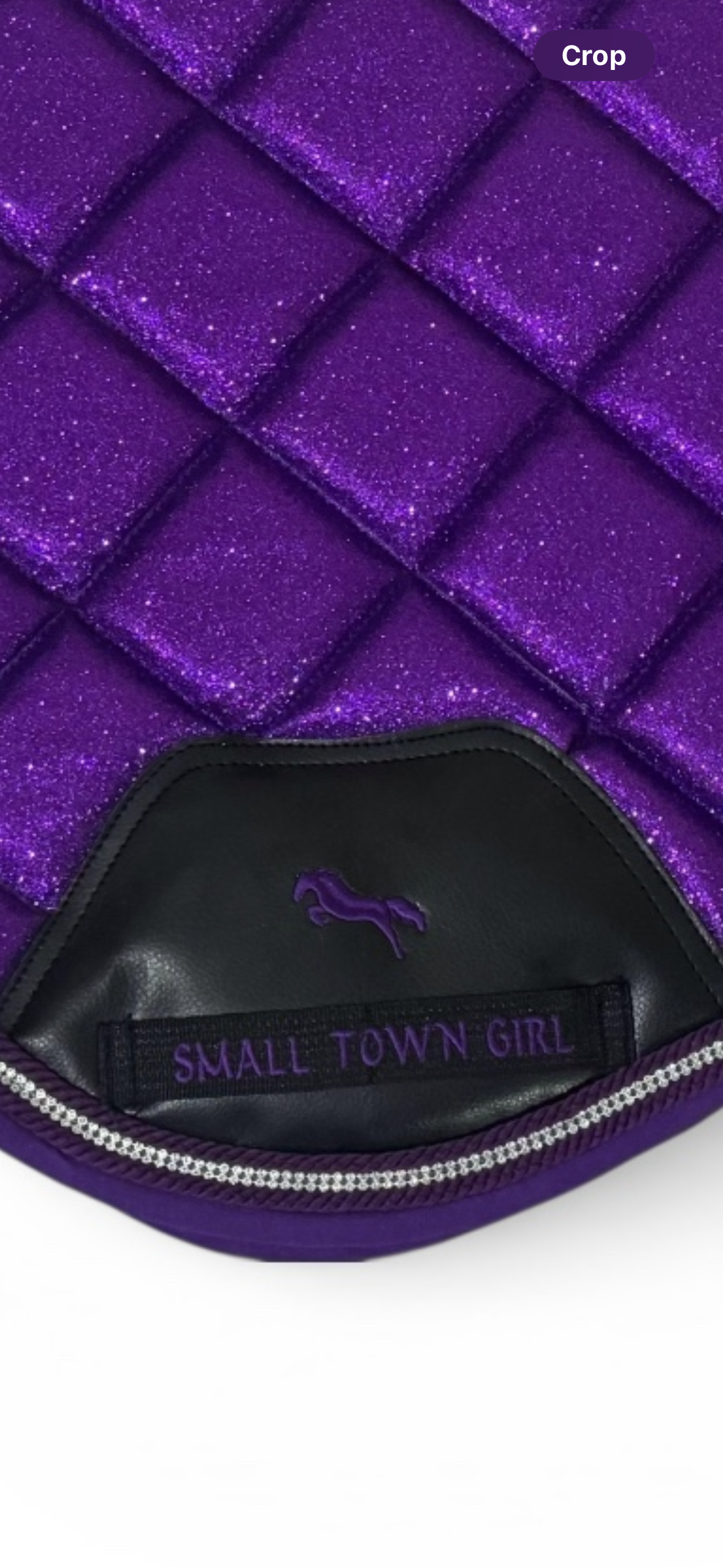 Purple Glitter & Rhinestone Saddle Pad – Glam Equestrian Style-Guimauve collection | Small Town Girl