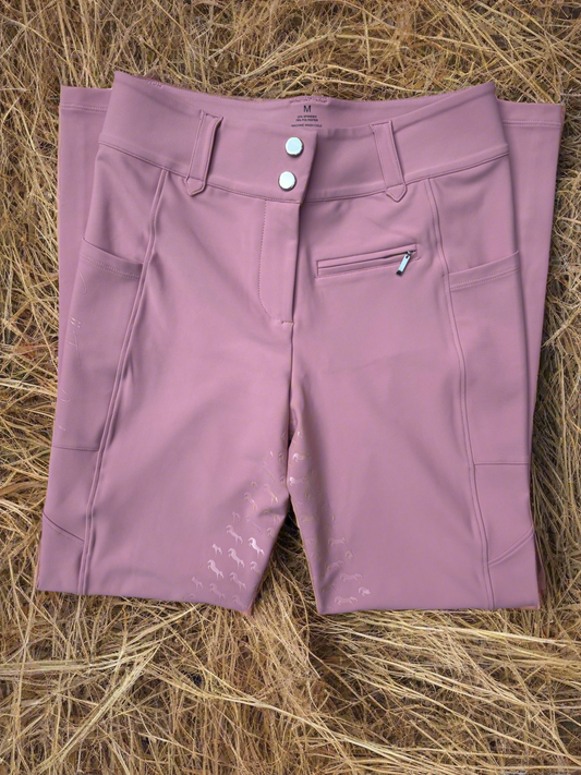 Baby Pink Breeches- Full-seat silicone grip