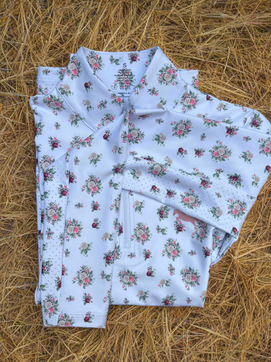 EQUESTRIAN 𝐁𝐀𝐒𝐄 𝐋𝐀𝐘𝐄𝐑 LONG SLEEVE | FLOWERS PRINT TECHNICAL STRETCH