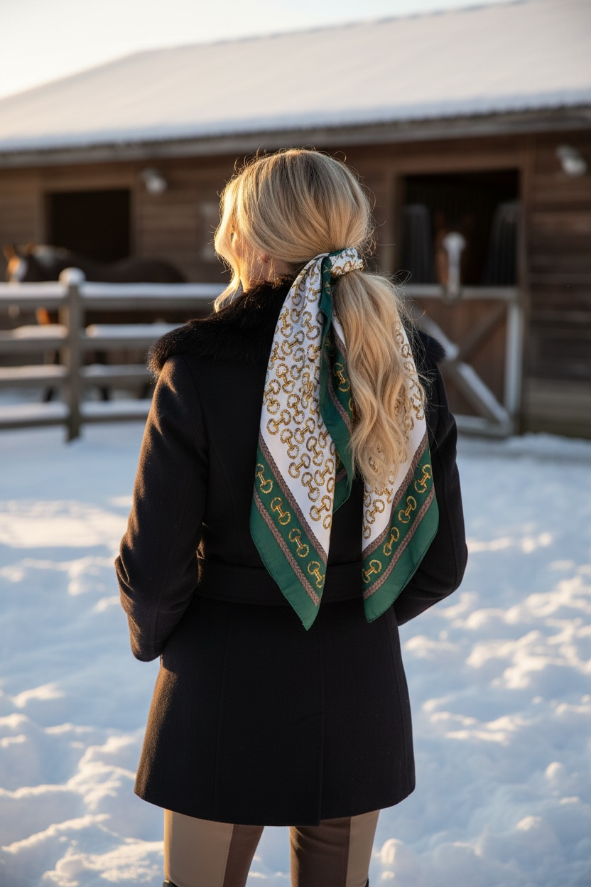 Greenwich Polo Scarf Green