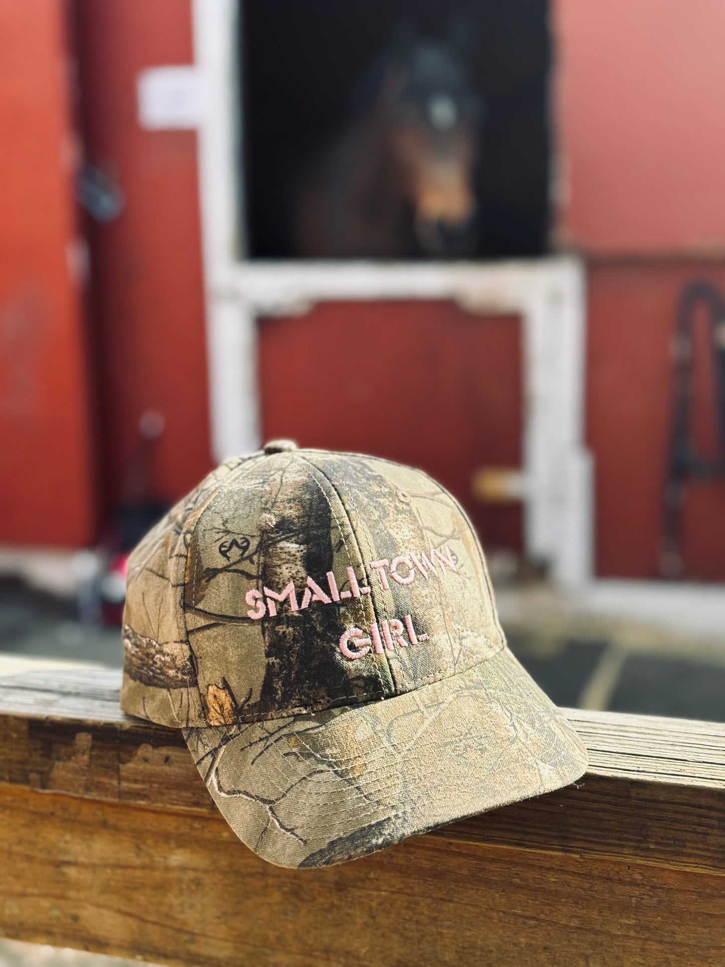 Camo cap RealTree™ print pink embroidery front logo and back