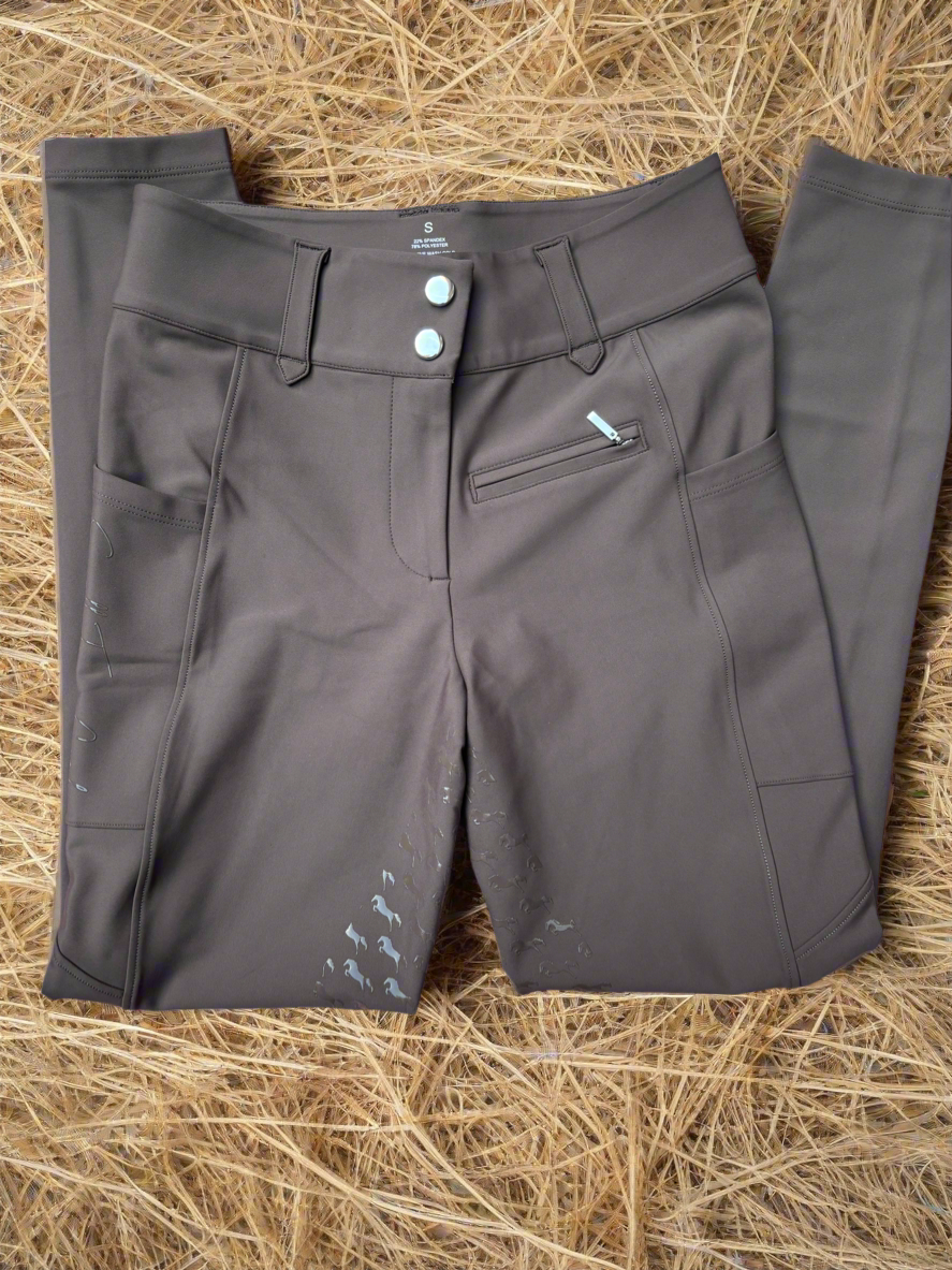 Chocolate Brown Breeches- Full-seat silicone grip