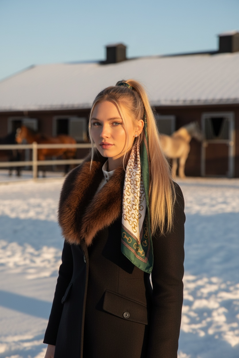 Greenwich Polo Scarf Green