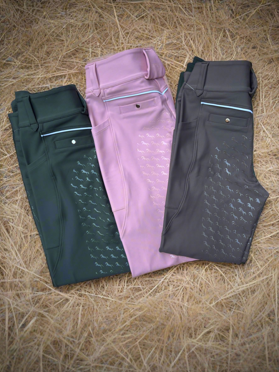 Baby Pink Breeches- Full-seat silicone grip