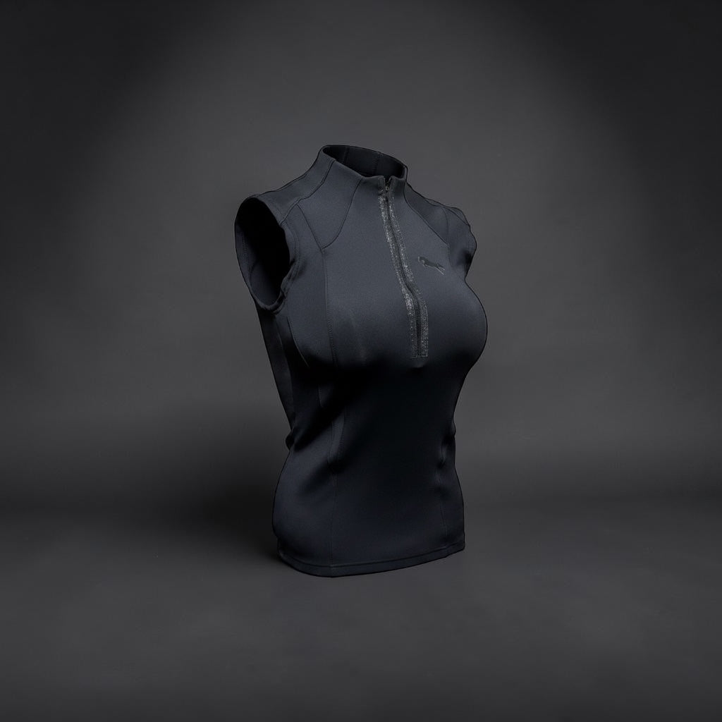 EQUESTRIAN 𝐒𝐋𝐄𝐄𝐕𝐄𝐋𝐄𝐒𝐒 𝐁𝐀𝐒𝐄 𝐋𝐀𝐘𝐄𝐑 | CLASSIC BLACK | TECHNICAL STRETCH & BACK VENTILATION