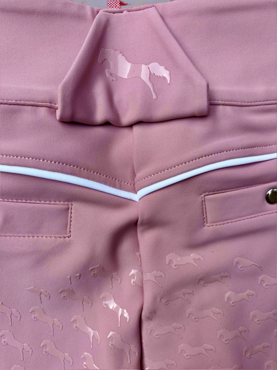 Baby Pink Breeches- Full-seat silicone grip