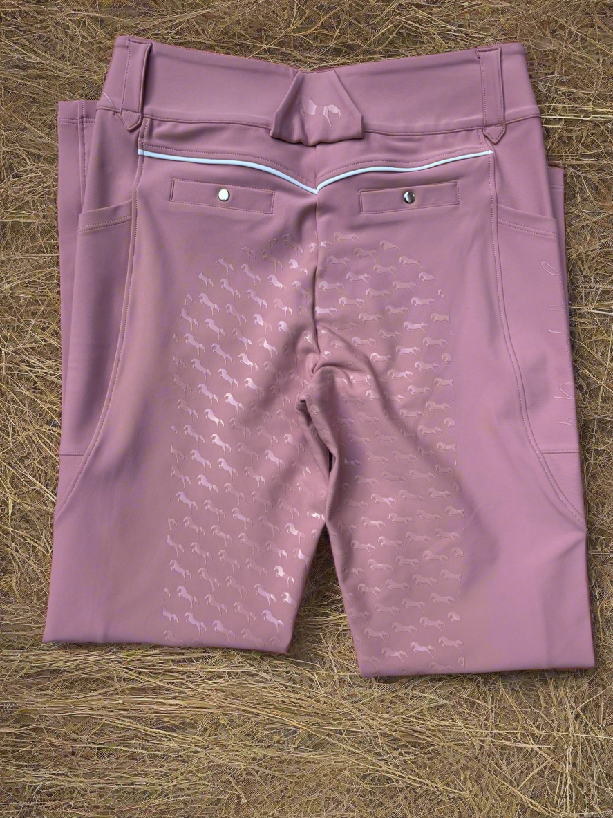 Baby Pink Breeches- Full-seat silicone grip