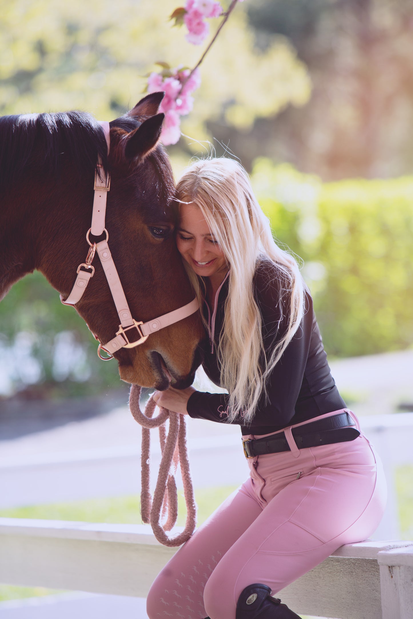Baby Pink Breeches- Full-seat silicone grip