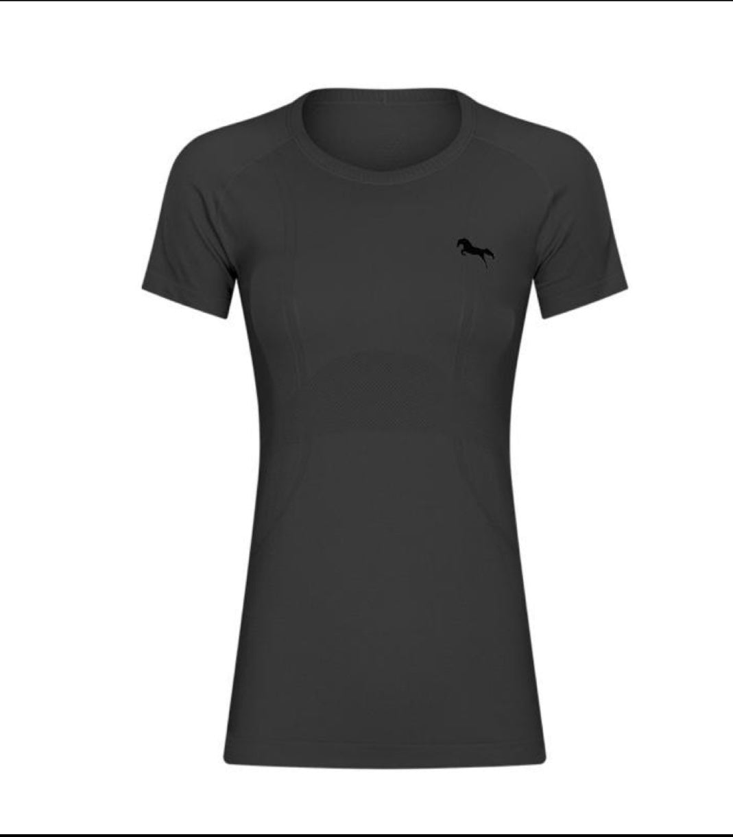 BLACK SEAMLESS- Short Sleeve Riding Shirts