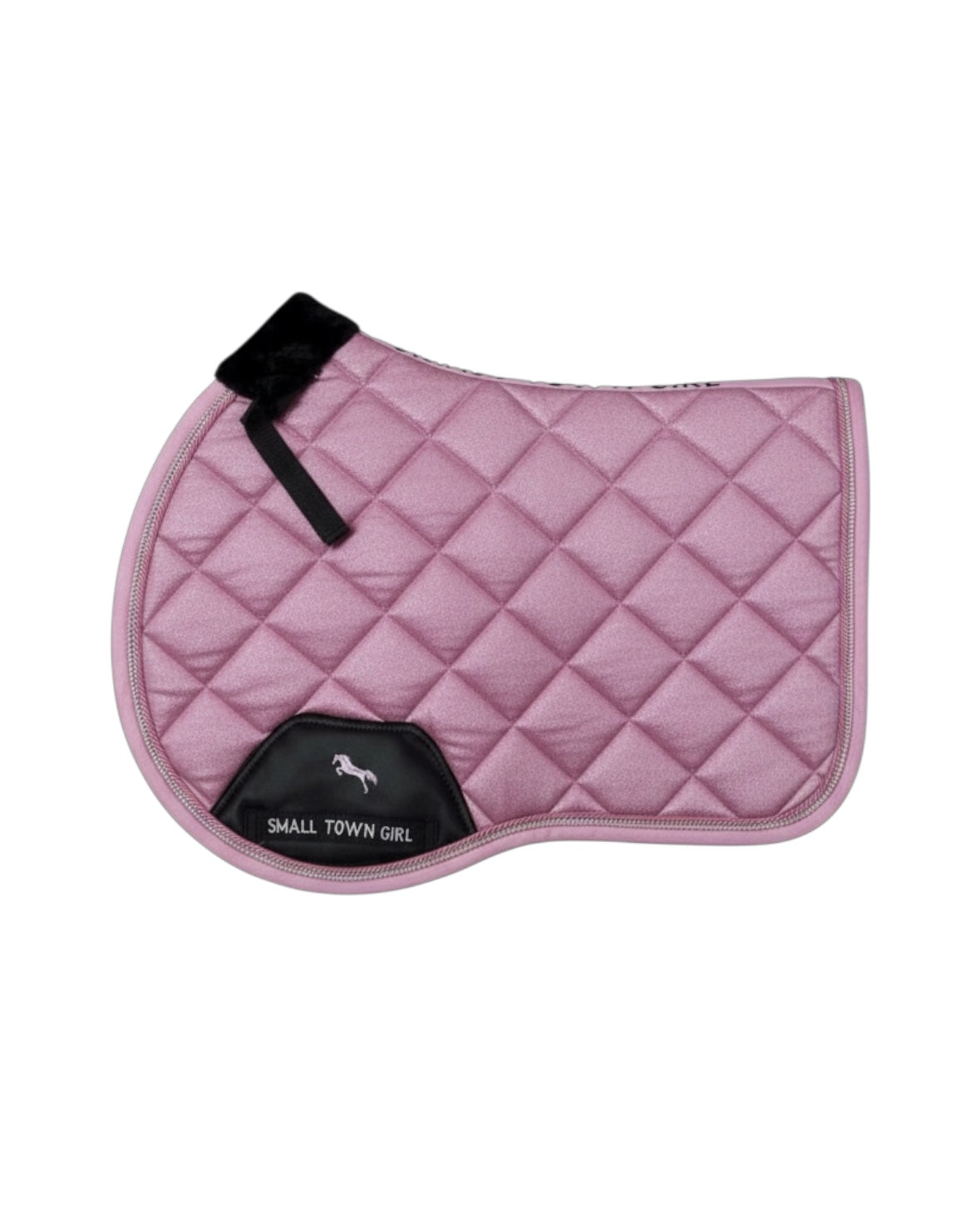 🎀 Pink Glitter & Rhinestone Saddle Pad – Glam Equestrian Style | Small Town Girl