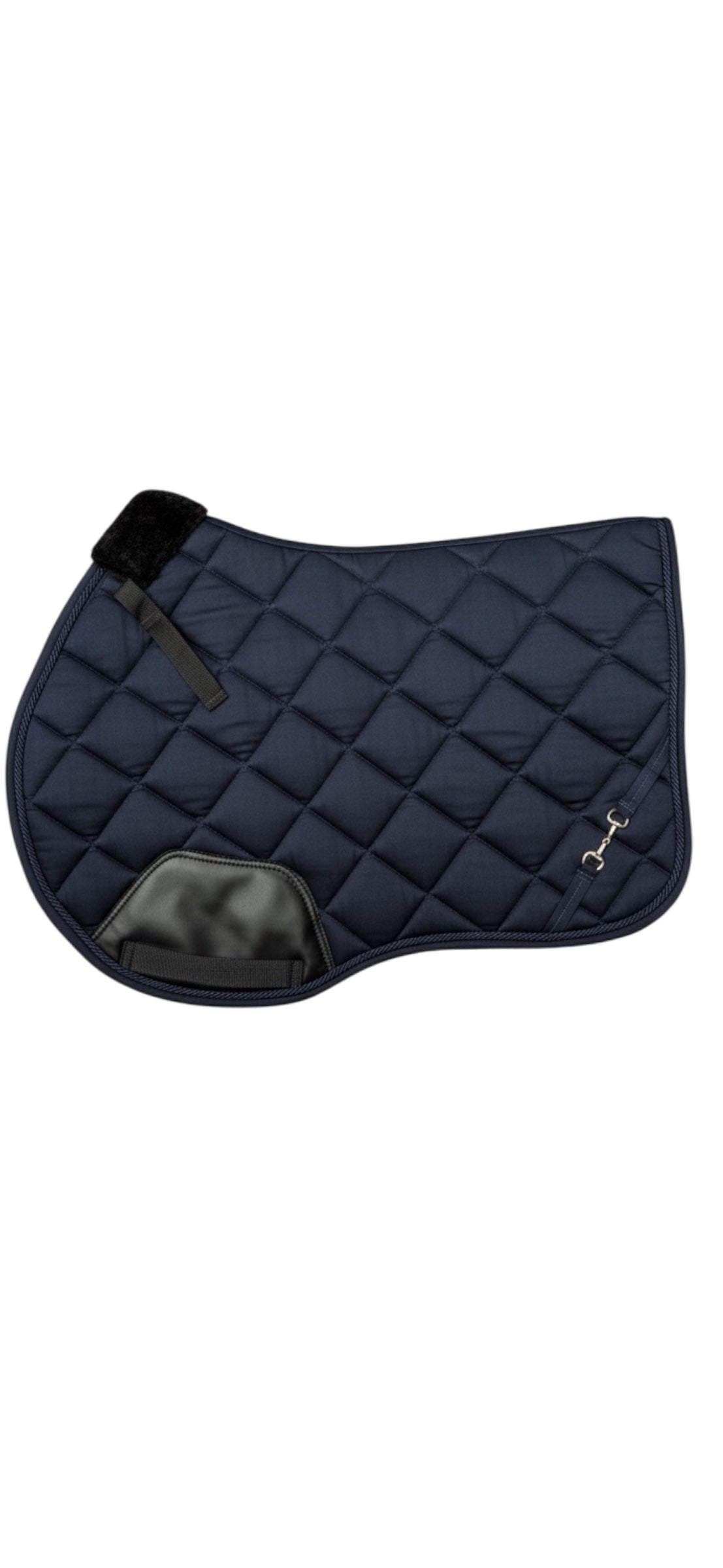 💙 Equestrian Navy Quilted Saddle Pad with Gold Bit Detail | Small Town Girl