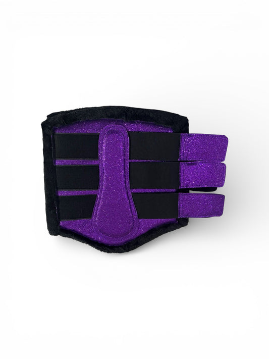 Purple Glitter Brushing Boots with Faux Fleece | Small Town Girl