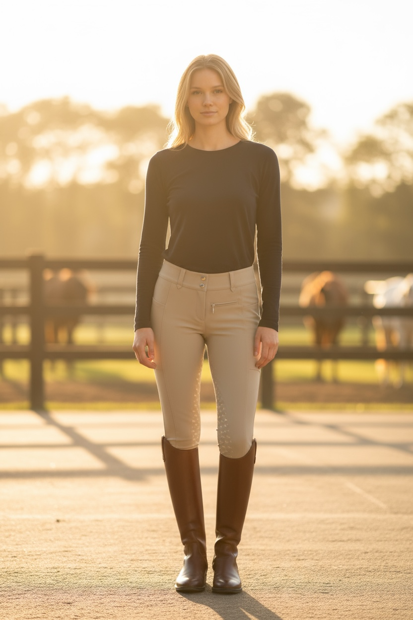 Beige Breeches- Full-seat silicone grip