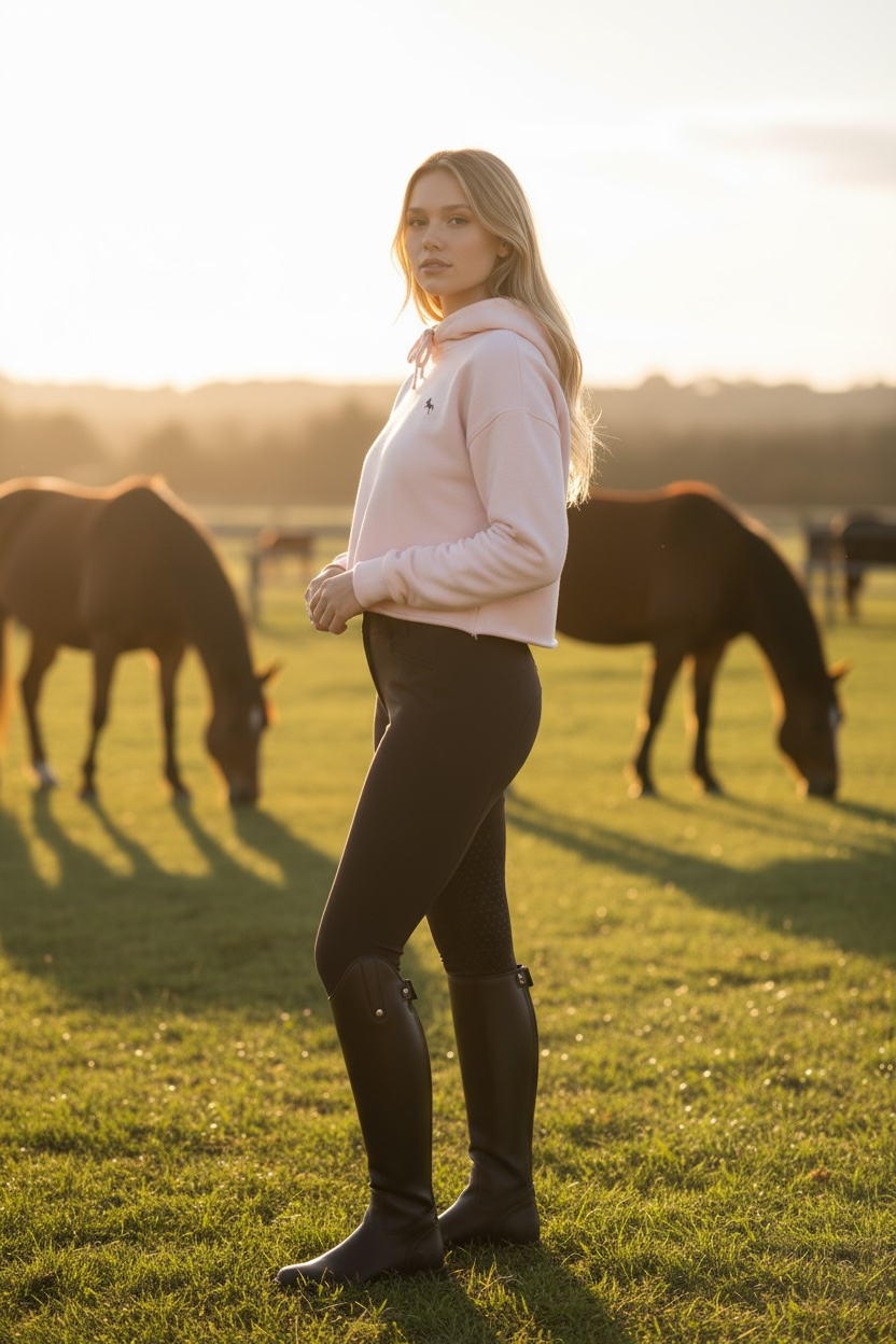 Babydoll pink cropped hoodie - black logo