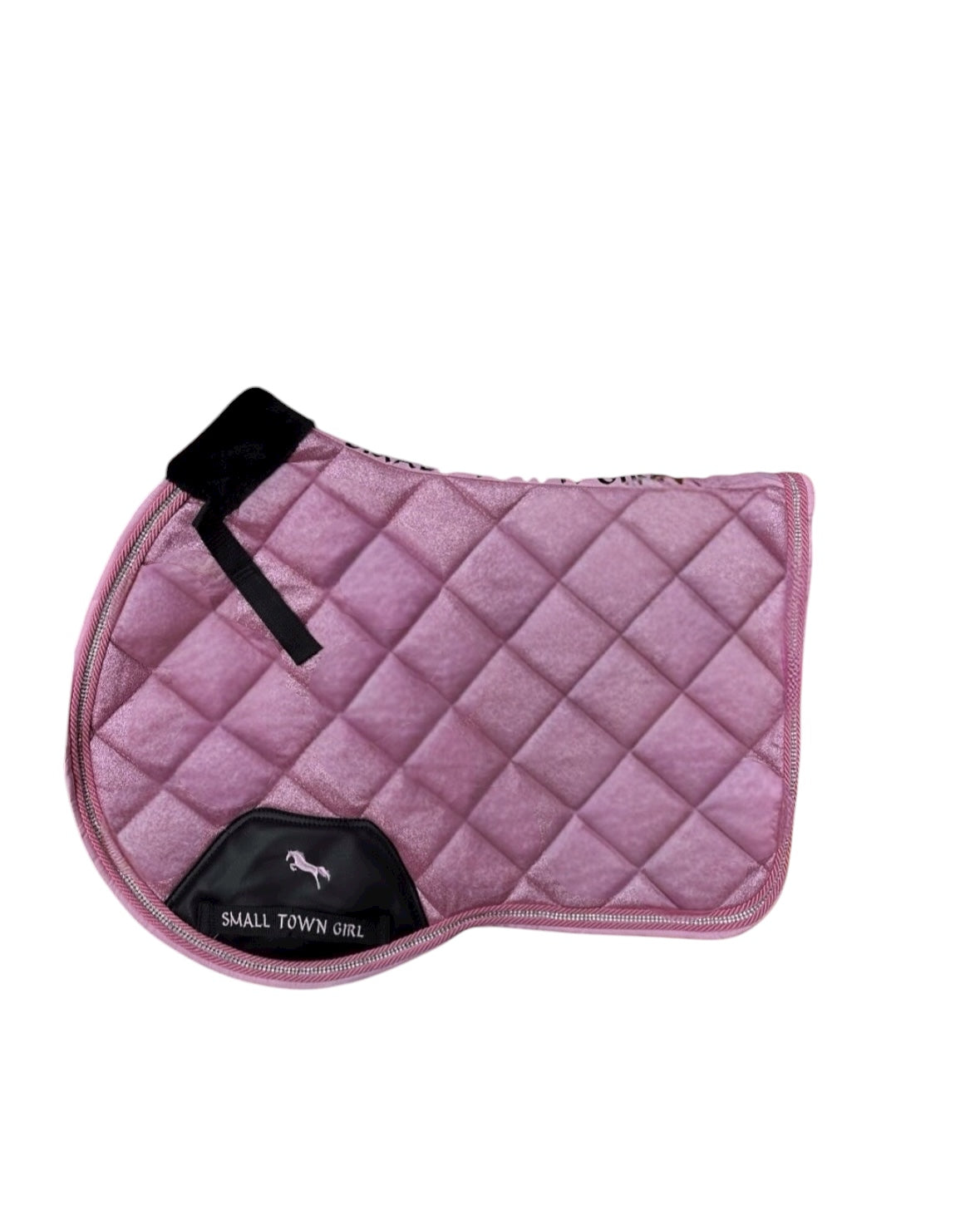 🎀 Pink Glitter & Rhinestone Saddle Pad – Glam Equestrian Style | Small Town Girl